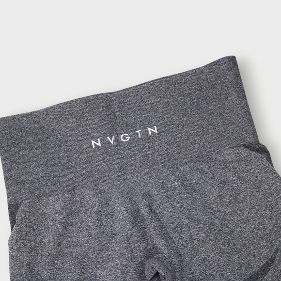 NVGTN Heather Charcoal Gray Seamless Athletic Workout Leggings Size Small - Picture 4 of 5